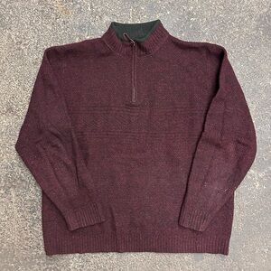 Pendleton Washable Wool Shetland Sweater Jacket Mens XXL Full Zip Pockets Red